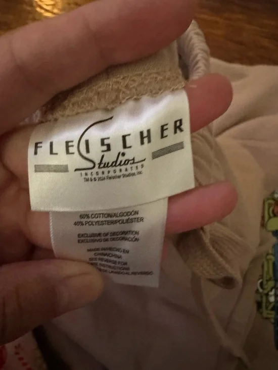 Extra small Betty Boop Beige Wide-Leg Lounge Pants with Motorcycle Graphic - Picture 4 of 6